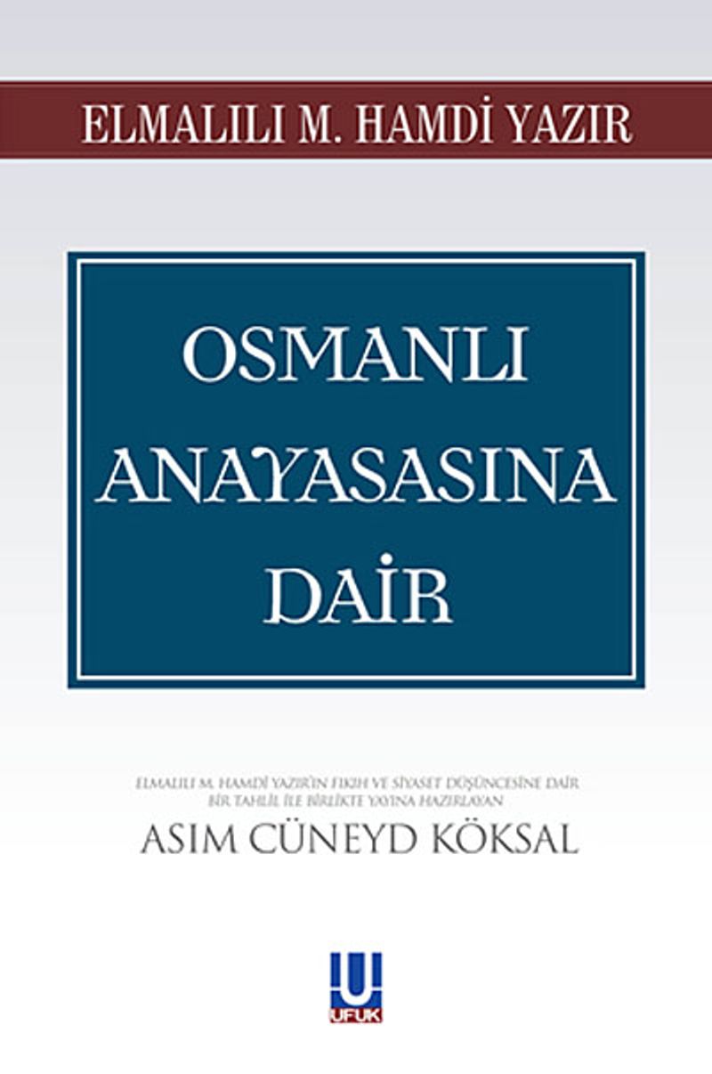 Osmanlı Anayasasına Dair kitap kapağı