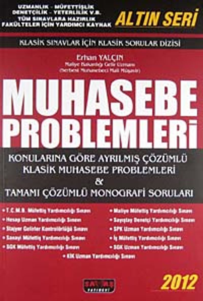 2012 Muhasebe Problemleri kitap kapağı