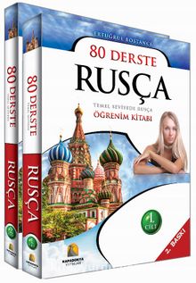 80 Derste Rusça (2 CİLT) & Temel Seviyede Rusça Öğrenim Kitabı kitap kapağı