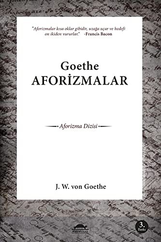 Goethe Aforizmalar kitap kapağı