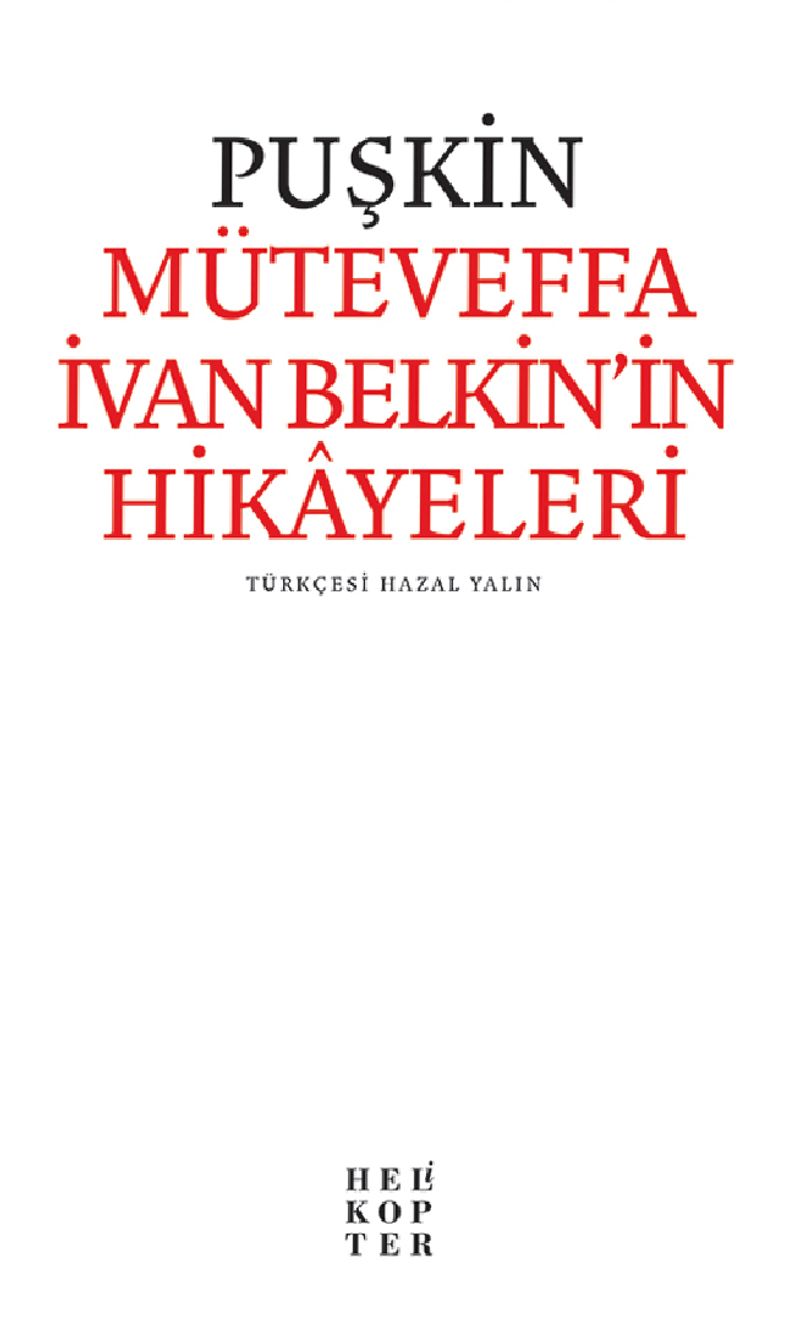 Müteveffa İvan Belkin'in Hikayeleri kitap kapağı