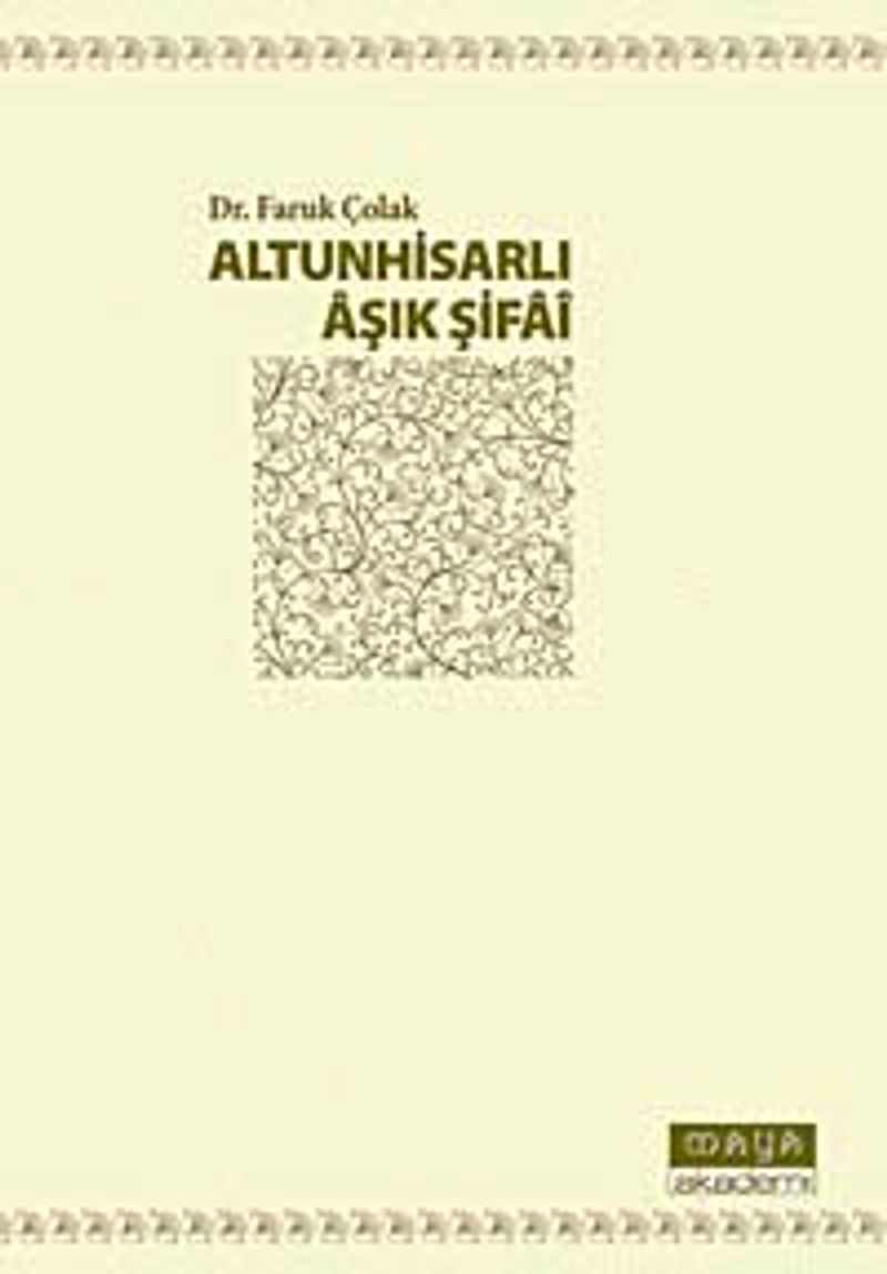 Altunhisarlı Aşık Şifai kitap kapağı