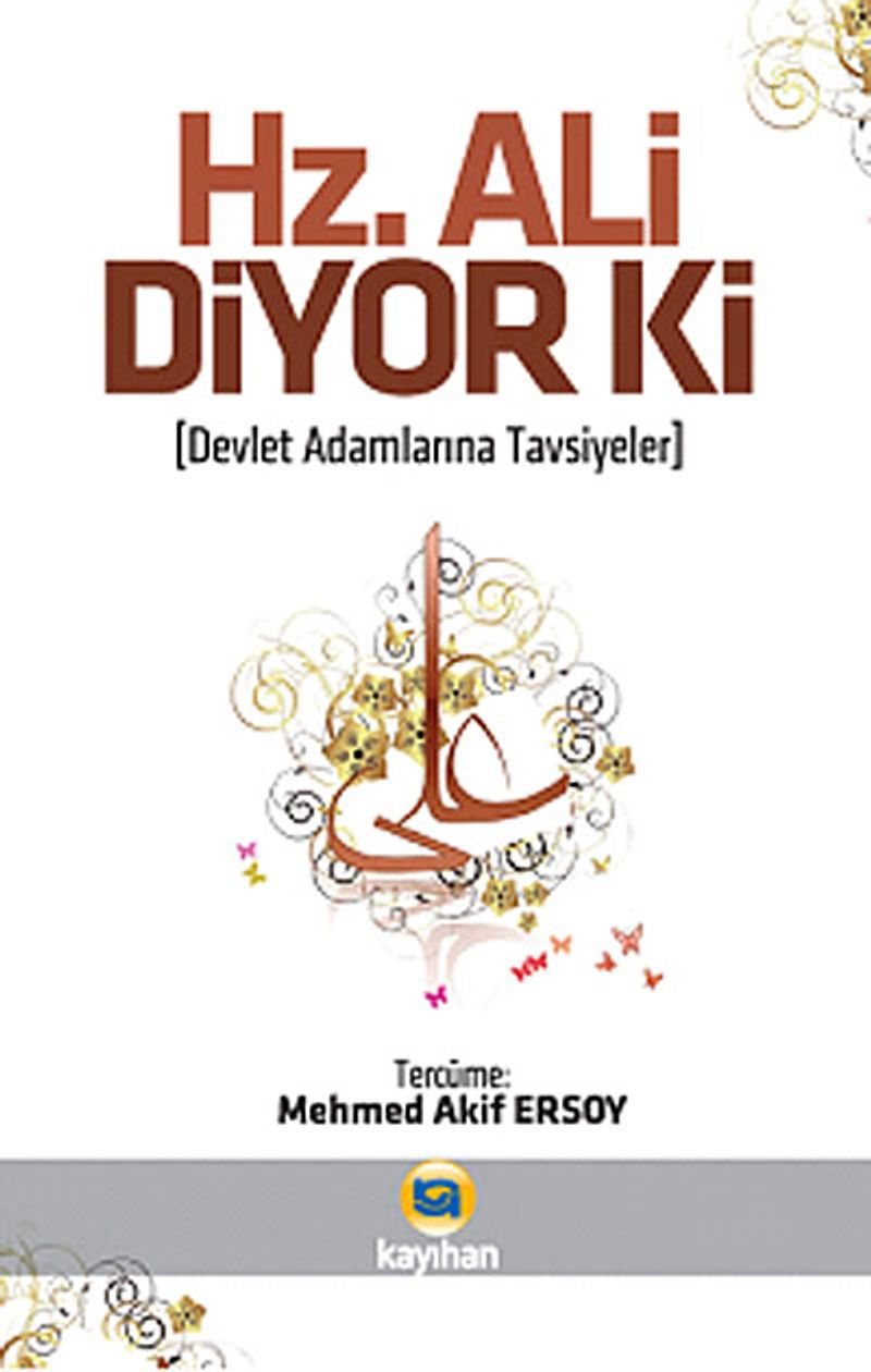 Hz. Ali Diyor ki Devlet Adamlarına Tavsiyeler kitap kapağı