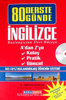80 Derste 80 Günde İngilizce (Mini Konuşma Kılavuzu ve 2 Ses Cd'si ile Birlikte) kitap kapağı