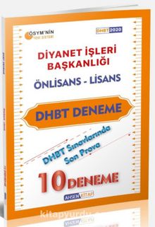 Diyanet İşleri Başkanlığı Önlisans-Lisans DHBT 10 Deneme kitap kapağı