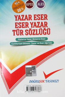 Türk Edebiyatı Roman Özetleri & Yazar Eser - Eser Yazar Tür Sözlüğü (Tek Kitap) kitap kapağı