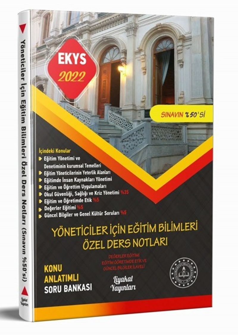 Yöneticiler İçin Eğitim Bilimleri Ders Notları - MEB (EKYS) Müdür ve Müdür Yardımcılığı Sınavları kitap kapağı