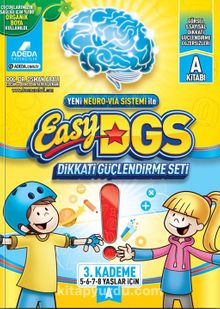 Easy DGS Dikkati Güçlendirme Seti 3. Kademe 5-6-7-8 Yaş A kitap kapağı
