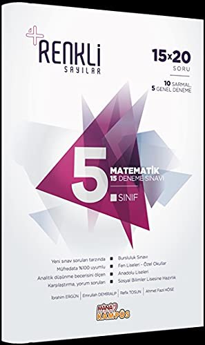 5. Sınıf Matematik 15 Deneme Sınavı - Renkli Sayılar kitap kapağı