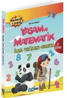 İlkokul 1. Sınıf 3. Kitap Ölçme Veri İşleme Geometri Yaşam ve Matematik kitap kapağı