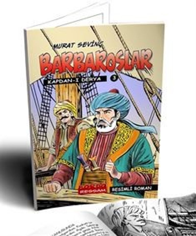 Barbaroslar 3 / Kaptan-ı Derya (Resimli Roman) kitap kapağı
