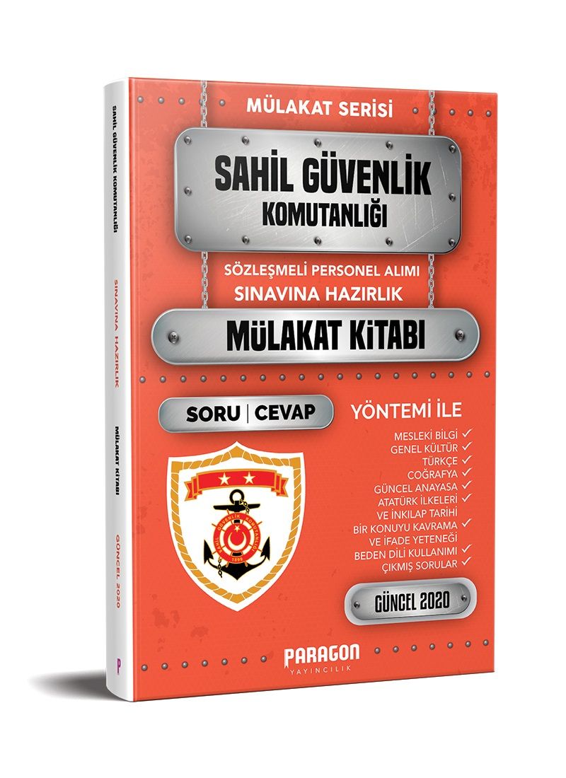 2020 Sahil Güvenlik Komutanlığı Sözleşmeli Personel İçin Çıkmış Sorularla Mülakat Kitabı kitap kapağı