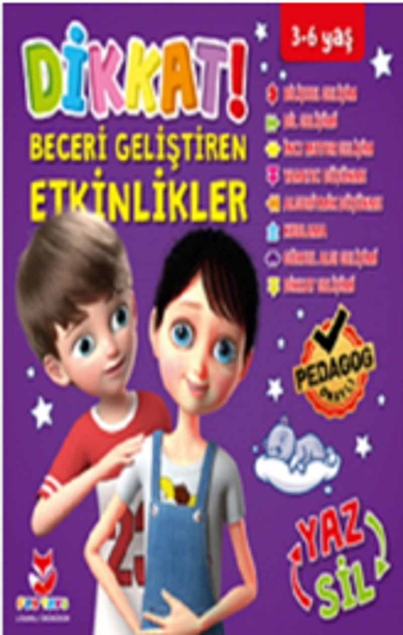 Dikkat ve Beceri Geliştiren Etkinlikler (Mor Seri ) kitap kapağı