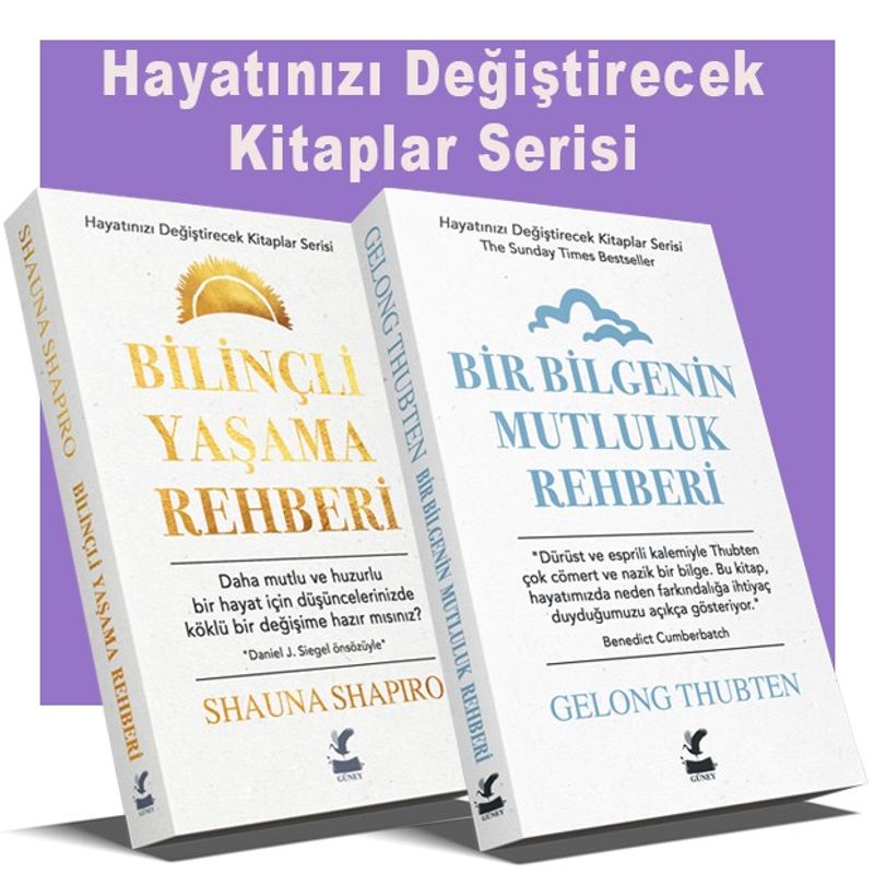 Hayatınızı Değiştirecek Kitaplar Serisi (2 Kitap Set) Bilinçli Yaşama Rehberi - Bir Bilgenin Mutluluk Rehberi kitap kapağı