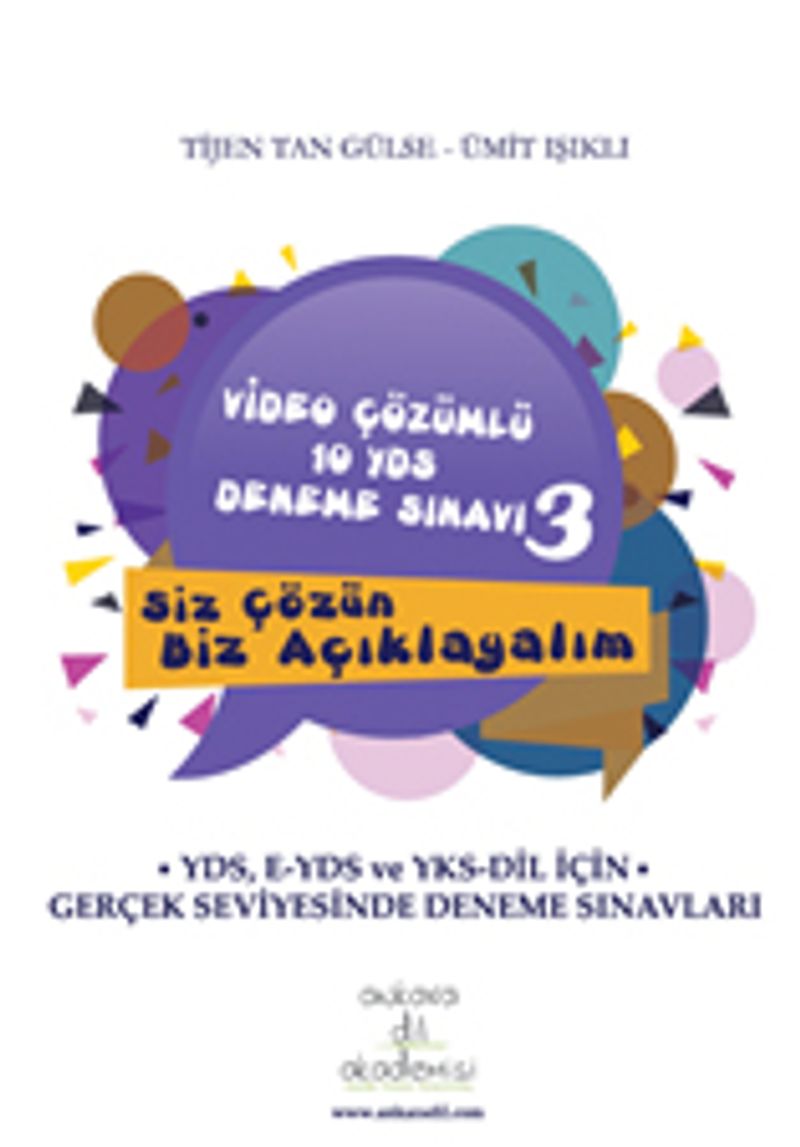 Video Çözümlü 10 YDS Deneme Sınavı 3 kitap kapağı
