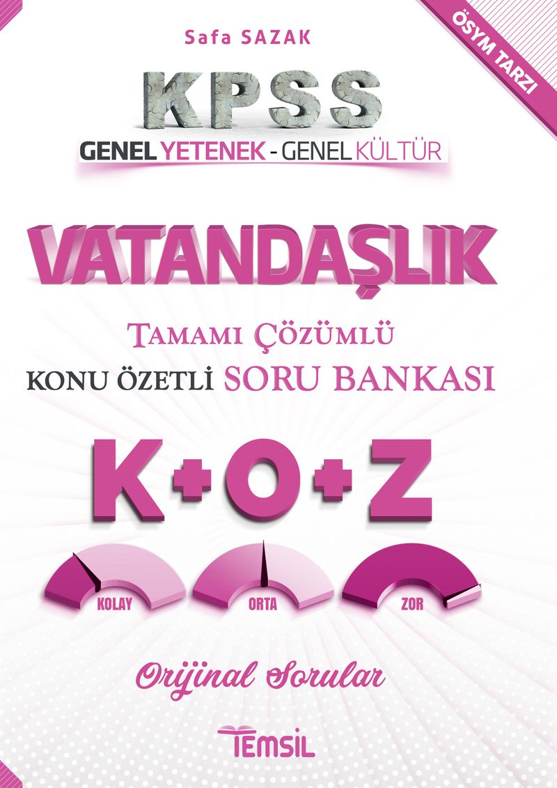KPSS Vatandaşlık Tamamı Çözümlü Konu Özetli Soru Bankası kitap kapağı