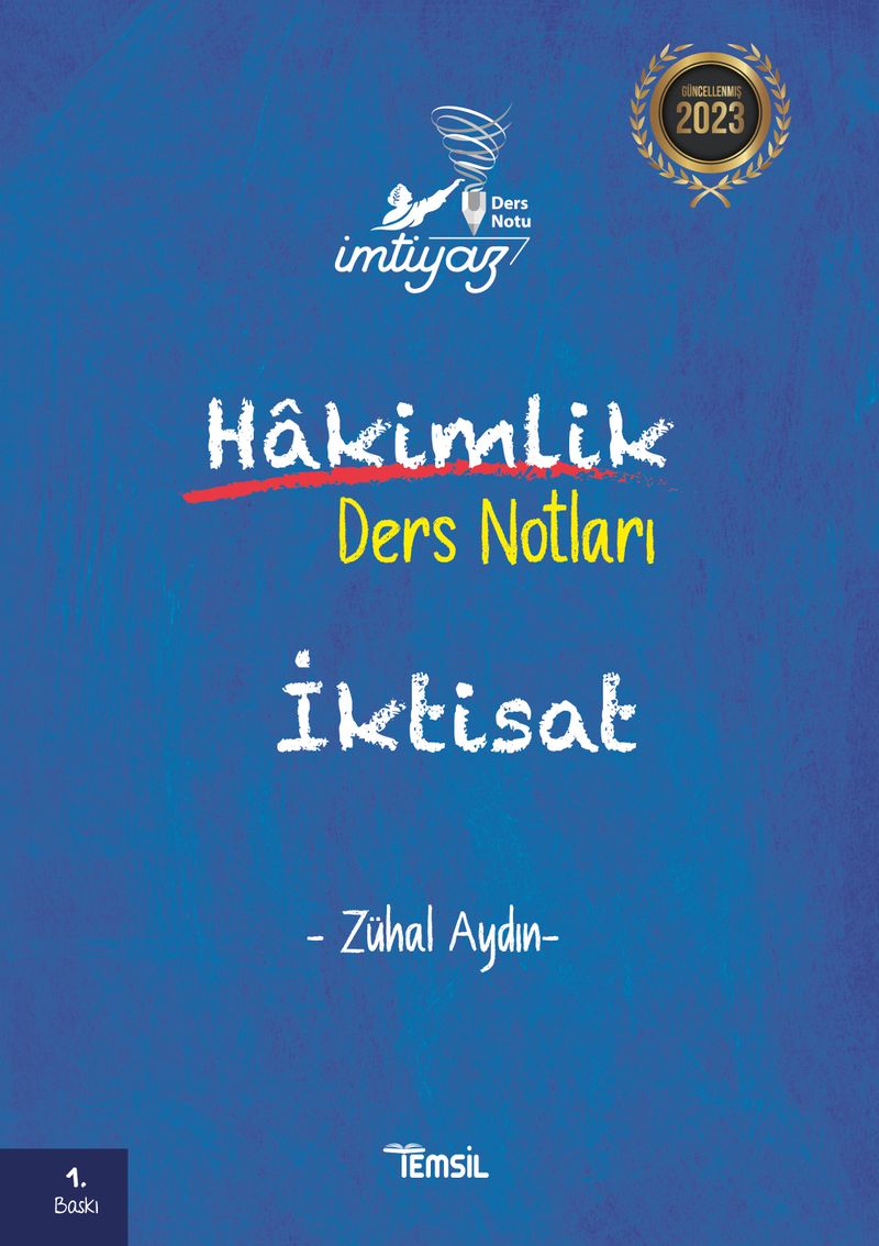 İmtiyaz Hakimlik Ders Notları İktisat kitap kapağı