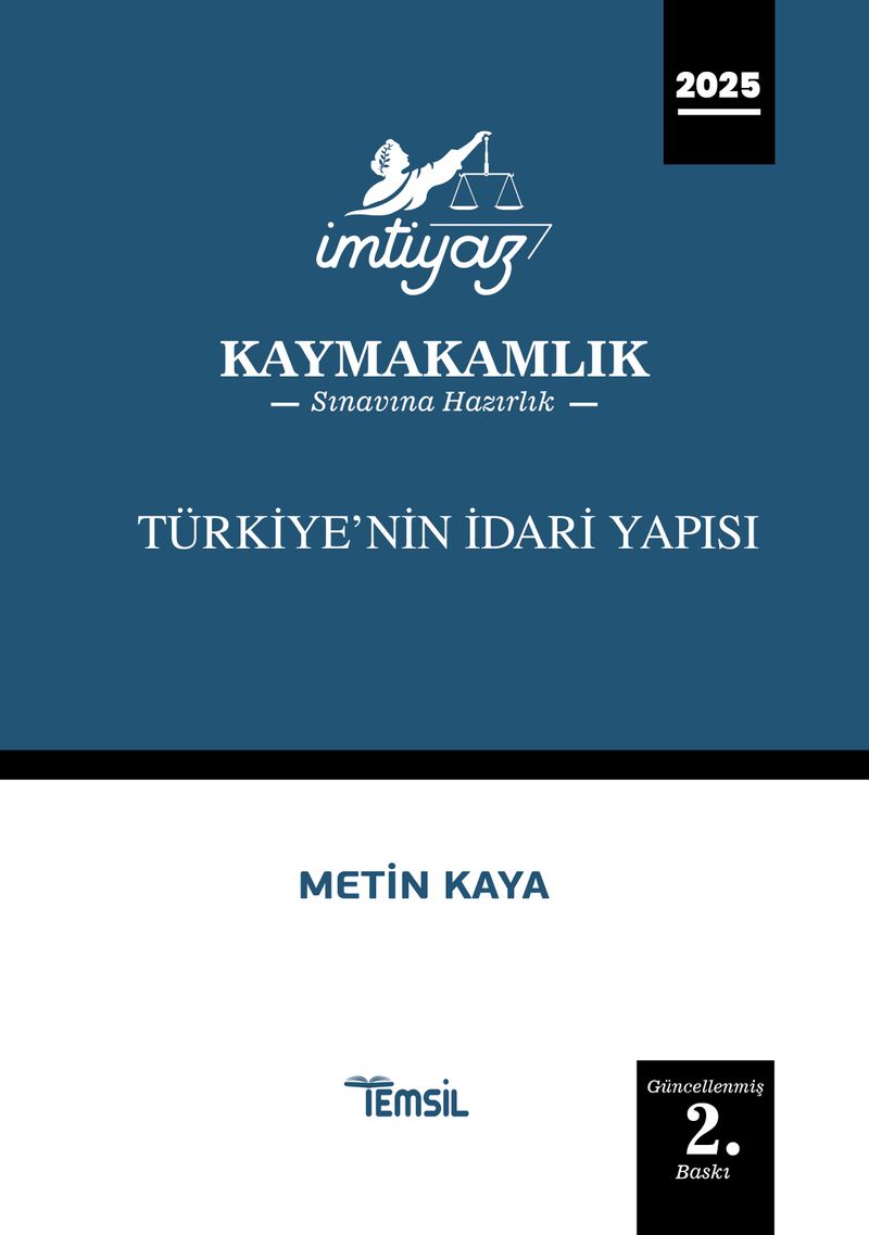 İmtiyaz Kaymakamlık Ders Notları Türkiye'nin İdari Yapısı kitap kapağı