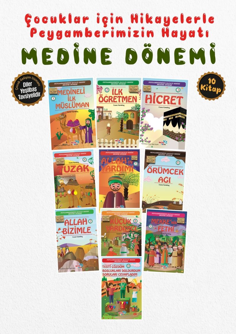 Çocuklar İçin Medine Dönemi Seti (10 Kitap Takım) kitap kapağı