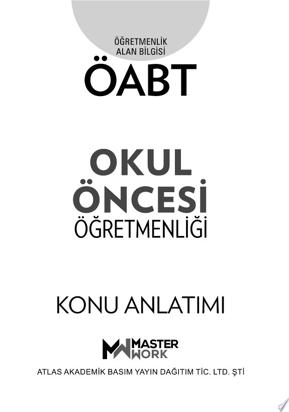 ÖABT - OKUL ÖNCESİ ÖĞRETMENLİĞİ - Konu Anlatımı kitap kapağı