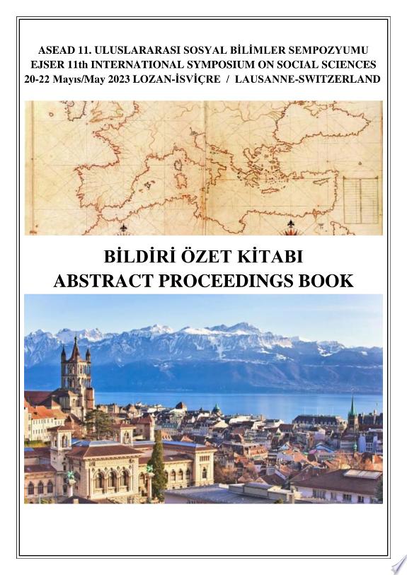 ASEAD 11. ULUSLARARASI SOSYAL BİLİMLER SEMPOZYUMU BİLDİRİ ÖZET KİTABI kitap kapağı