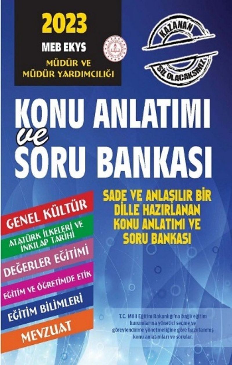 2023 MEB EKYS Müdür ve Müdür Yardımcılığı Konu Anlatımlı Soru Bankası kitap kapağı