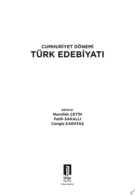 CUMHURİYET DÖNEMİ TÜRK EDEBİYATI kitap kapağı