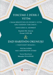 Tercüme-i Dürr-i Yetîm ve Dad Harfinin Okunuşu kitap kapağı