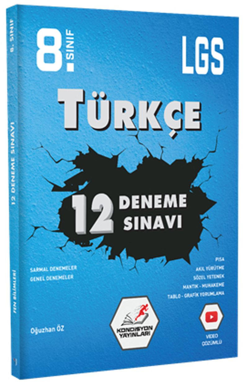 8. Sınıf LGS Türkçe 12'li Deneme Sınavı kitap kapağı