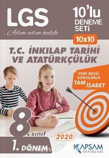 LGS T.C. İnkılap Tarihi ve Atatürkçülük 10’lu Deneme Seti (1. Dönem) kitap kapağı