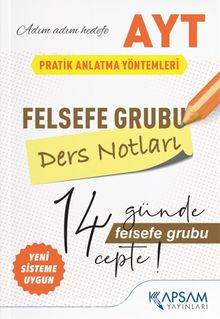 AYT Felsefe Ders Notları kitap kapağı