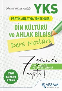YKS (TYT-AYT) Din Kültürü Ve Ahlak Bilgisi Ders Notları kitap kapağı