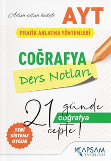 AYT Coğrafya Ders Notları kitap kapağı