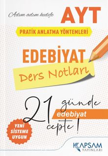 AYT Edebiyat Ders Notları kitap kapağı