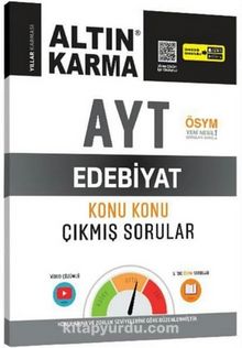 Altın Karma 2020 AYT Edebiyat Konu Konu Çıkmış Sorular (Kolay-Orta-Zor) kitap kapağı