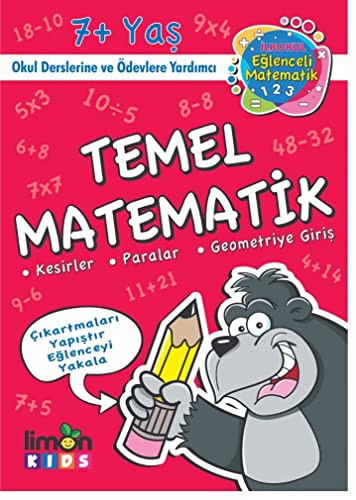 İlk Okul Eğlenceli Matematik Çıkartmalı Temel Matematik kitap kapağı