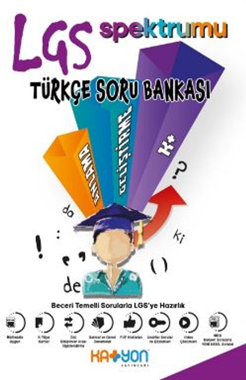 8. Sınıf LGS Spektrumu Türkçe Soru Bankası kitap kapağı