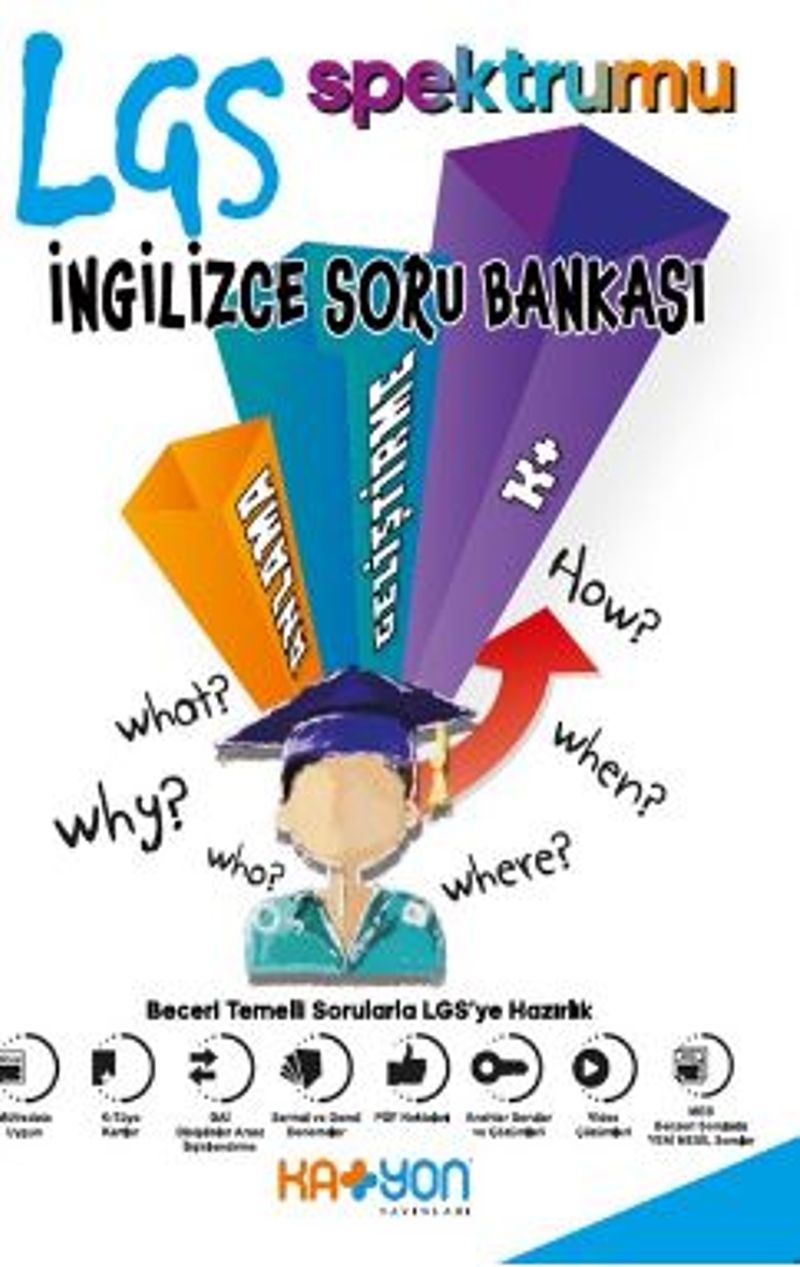 8. Sınıf LGS Spektrumu İngilizce Soru Bankası kitap kapağı