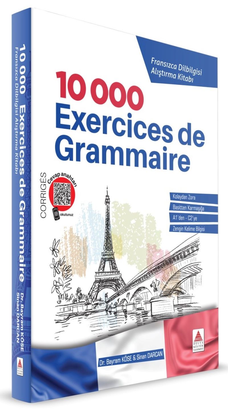 10,000 Exercices de Grammaire Fransızca Dilbilgisi Alıştırma Kitabı kitap kapağı