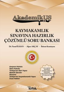 AkdemikUs Kaymakamlık Sınavına Hazırlık Çözümlü Soru Bankası kitap kapağı