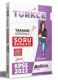 2022 KPSS Türkçe Tamamı Çözümlü Soru Bankası kitap kapağı
