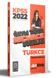 2022 KPSS Türkçe ÖSYM Tarzı Seçmece Sorular Tamamı Çözümlü Soru Bankası kitap kapağı