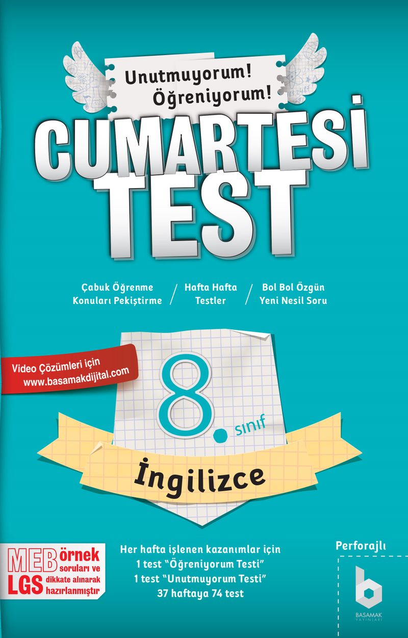 8. Sınıf CumartesiTest İngilizce kitap kapağı