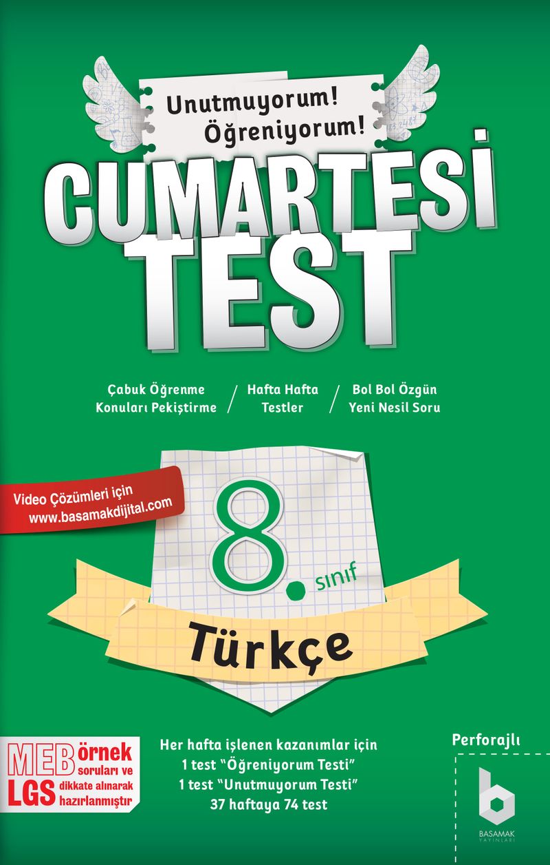 8. Sınıf CumartesiTest Türkçe kitap kapağı