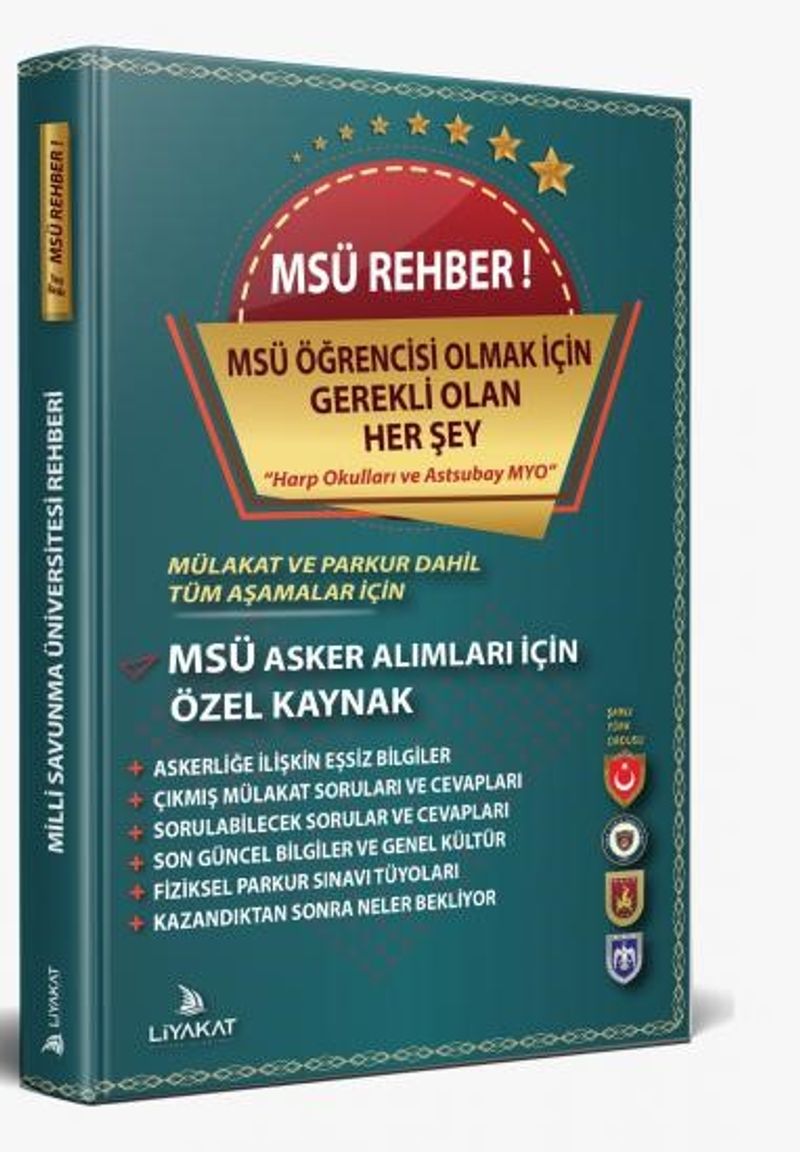 MSÜ Rehber! 2020 Alımlarına Özel Hazırlık - Rütbeli Asker Olmak İçin Gerekli Olan Her Şey kitap kapağı