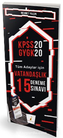 2020 KPSS Vatandaşlık 15 Deneme Sınavı Dijital Çözümlü kitap kapağı