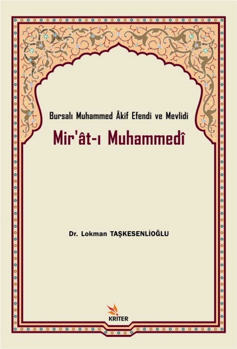 Bursalı Muhammed Akif Efendi ve Mevlidi Mir'at-ı Muhammedi kitap kapağı