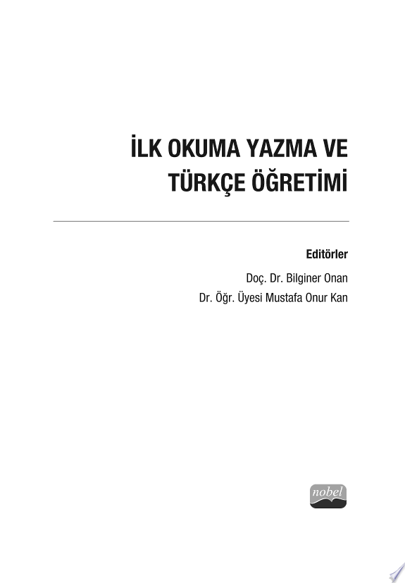 İlk Okuma Yazma ve Türkçe Öğretimi kitap kapağı