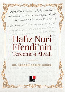 Hafız Nuri Efendi’nin Terceme-i Ahvali kitap kapağı