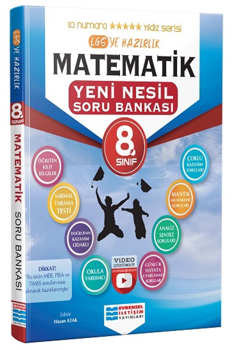 8. Sınıf Matematik Video Çözümlü Soru Bankası kitap kapağı